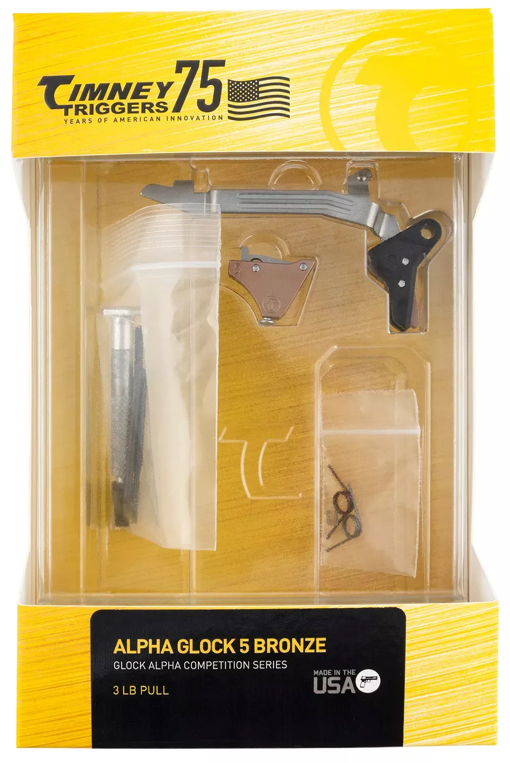 Timney Triggers Alpha Competition Bronze Straight Trigger Glock 17 Gen5 Glock 19 Gen5 Glock 44 Gen5