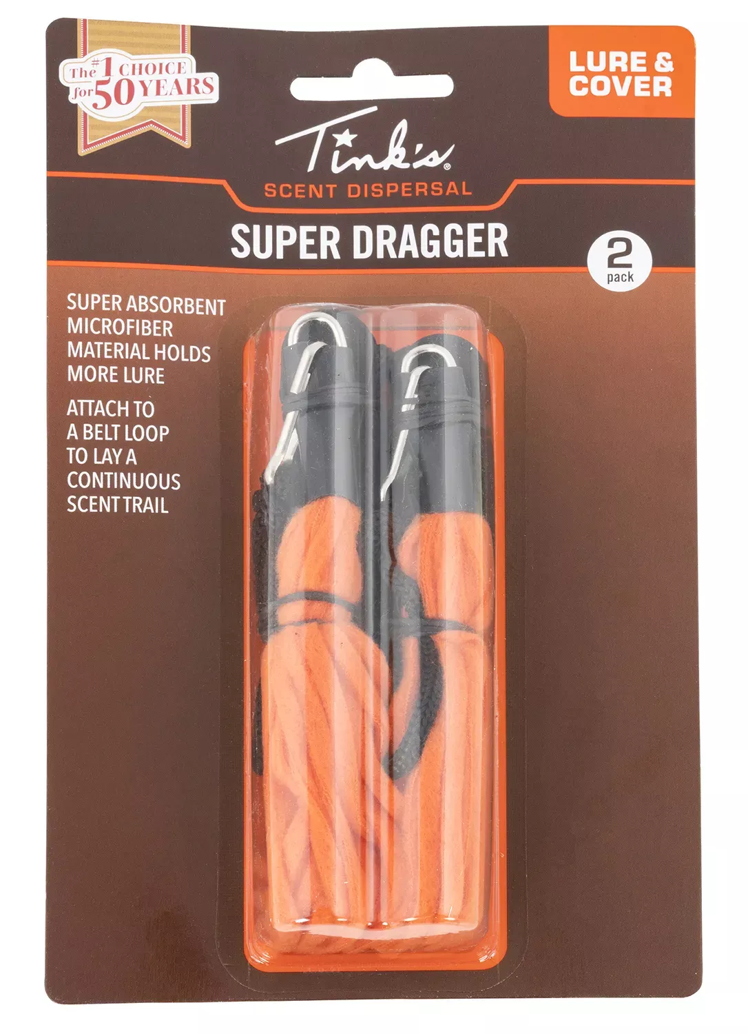 Tinks Scent Dragger 2 Pack Microfiber with 6″ of Drag Line