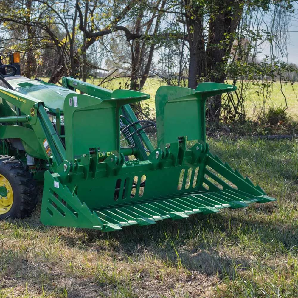 Titan Attachments Fine Grade Skeleton Rock Grapple Bucket | Inside Width 72″ Inches | Horsepower 50-75 HP | For Tractors