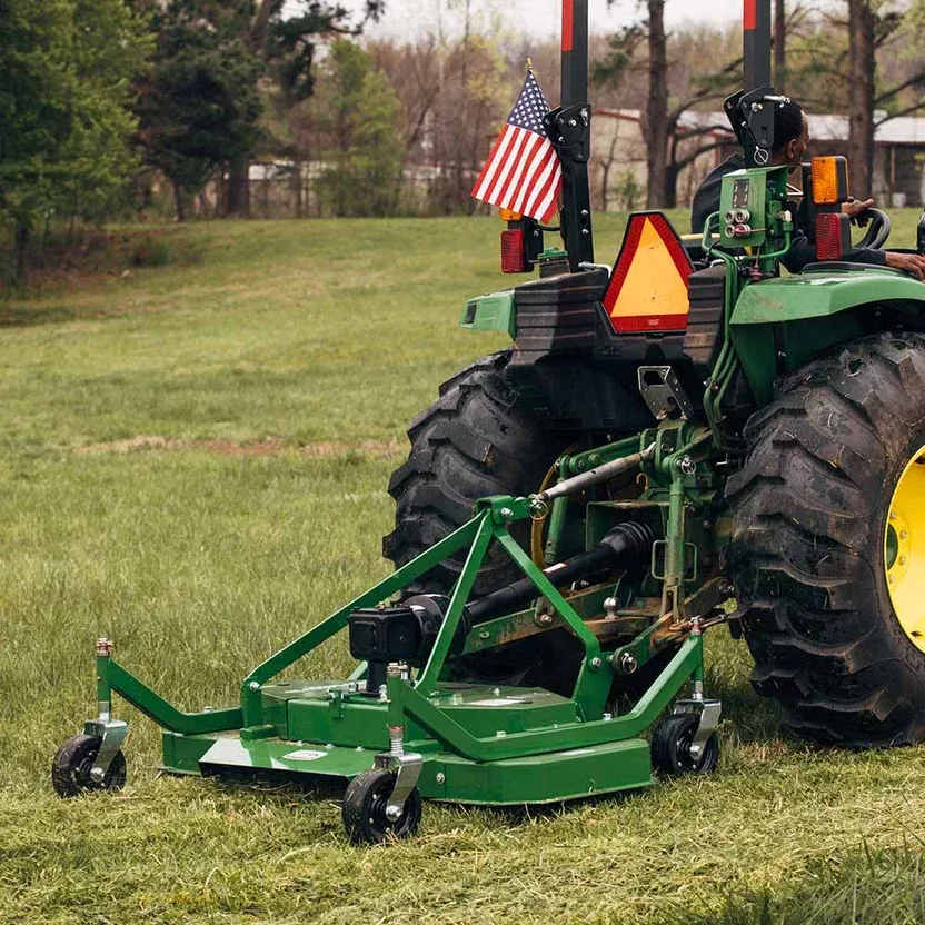 Titan Attachments Finish Mower | 3 Point Hitch | 48″–72″ Cutting Width | 0.4″–3.2″ Height | 430–519 lbs | 18–50 HP | For Tractors