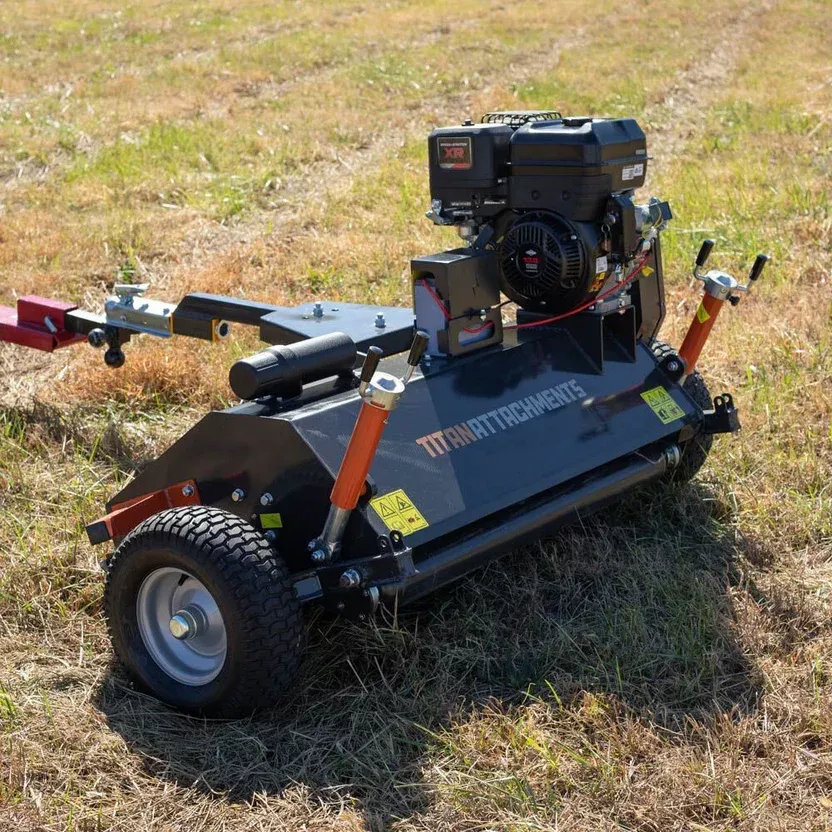 Titan Attachments Flail Mower | 48″ Cutting Width | Briggs & Stratton Engine | Tow-Behind | 570 lb | Horsepower 13.5 HP (420cc) | For ATV/UTV