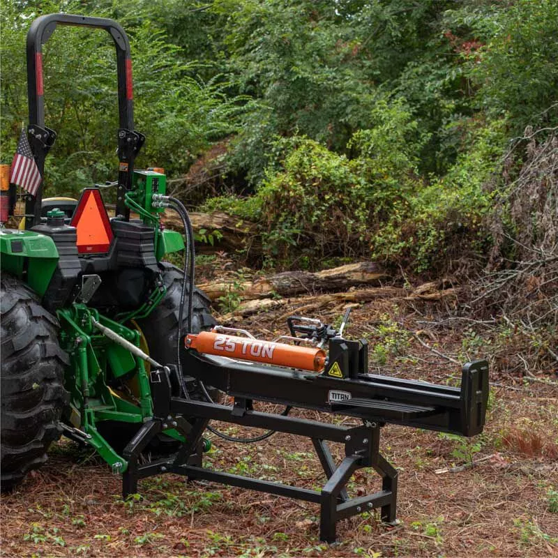 Titan Attachments Log Splitter | 3 Point Hitch | 32" Width | 430 lbs | 1,500–2,500 PSI | Horsepower 20–60 HP | For Tractors