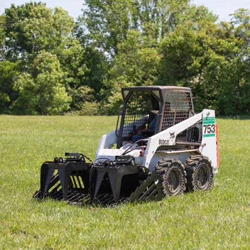 Titan Attachments Skeleton Rock Bucket Grapple Rake | Overall Width 72″ & 82″ Inches | Hydraulic Flow 11-20 GPM | For Skid Steers