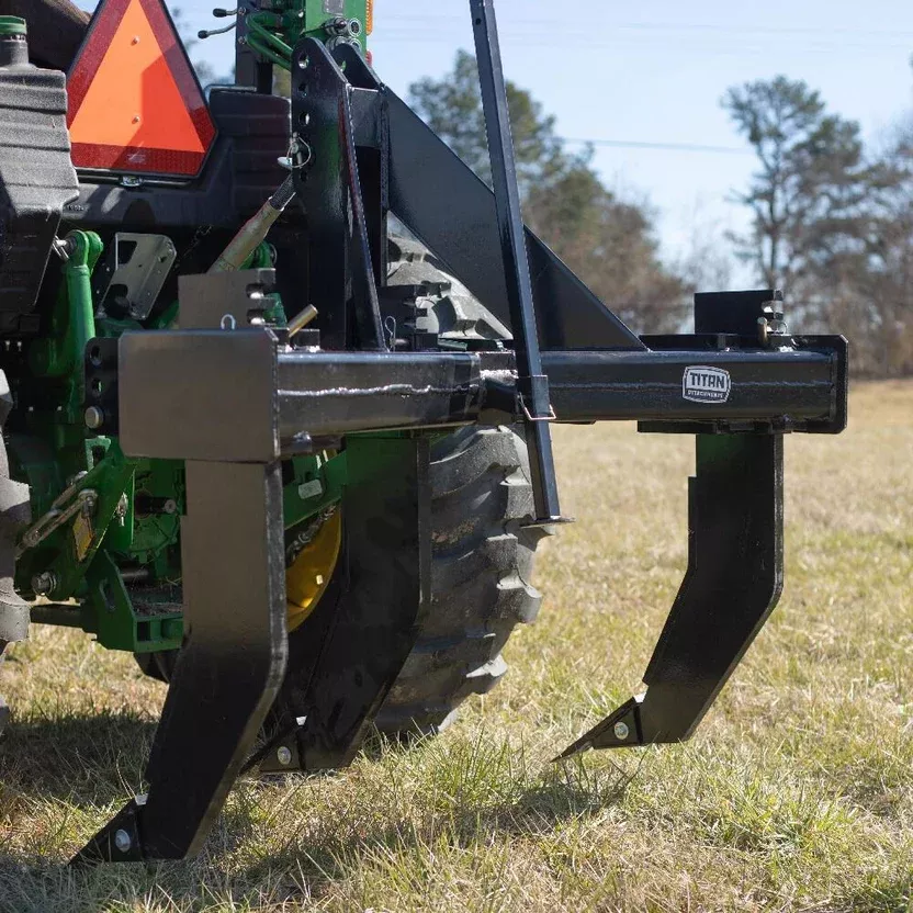 Titan Attachments Subsoiler Ground Ripper | 3 Shank | Adjustable Width 48″–40″ | 1.375″ Depth Increments | 45–85 HP | For Tractors