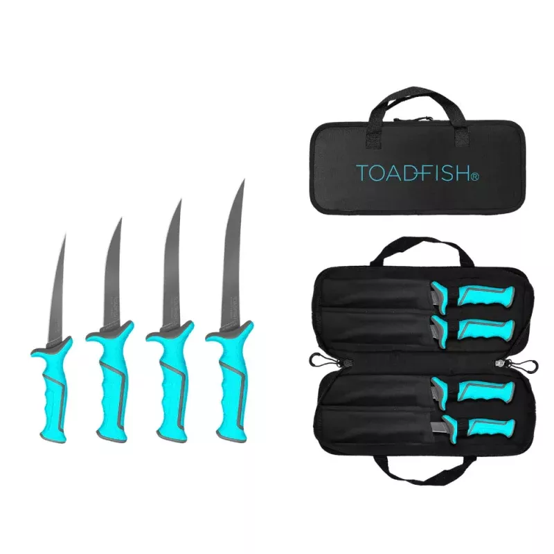 Toadfish Fixed Filet Knife Set – 4 Knives – 5, 6, 7 & 8 Fixed Knives