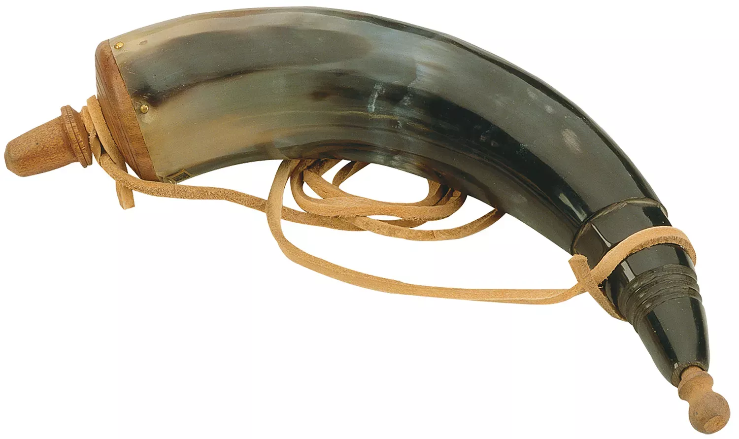 Traditions Authentic Powder Hornwith Sling and Wood Cap