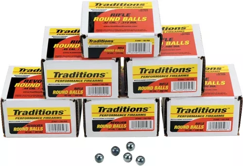 Traditions Bullets Revolver – Roundball .36cal .3756 100pk