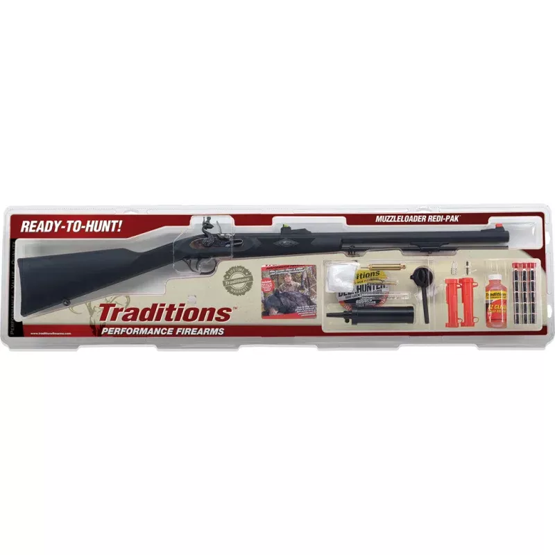 Traditions Deerhunter Redi-Pak .50 cal 24 in. Blue Synthetic Black
