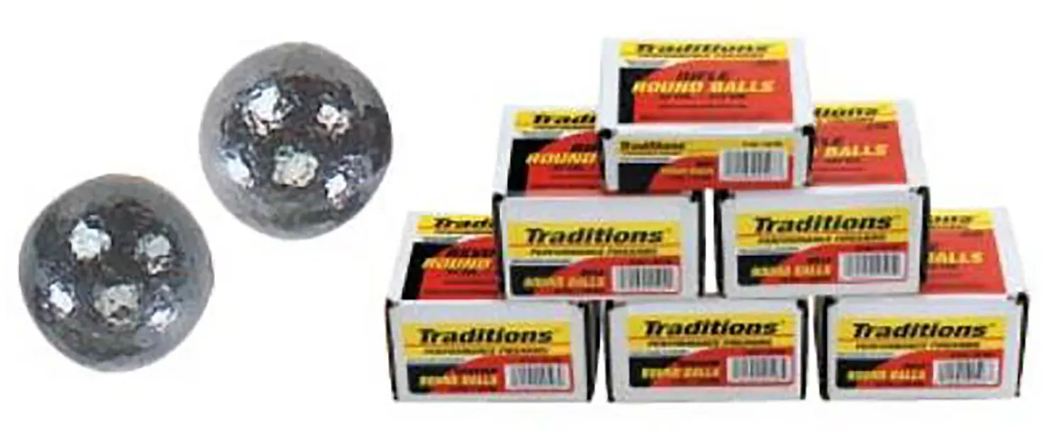 Traditions Muzzleloader Balls 50 Cal Lead Ball 177 GR 100