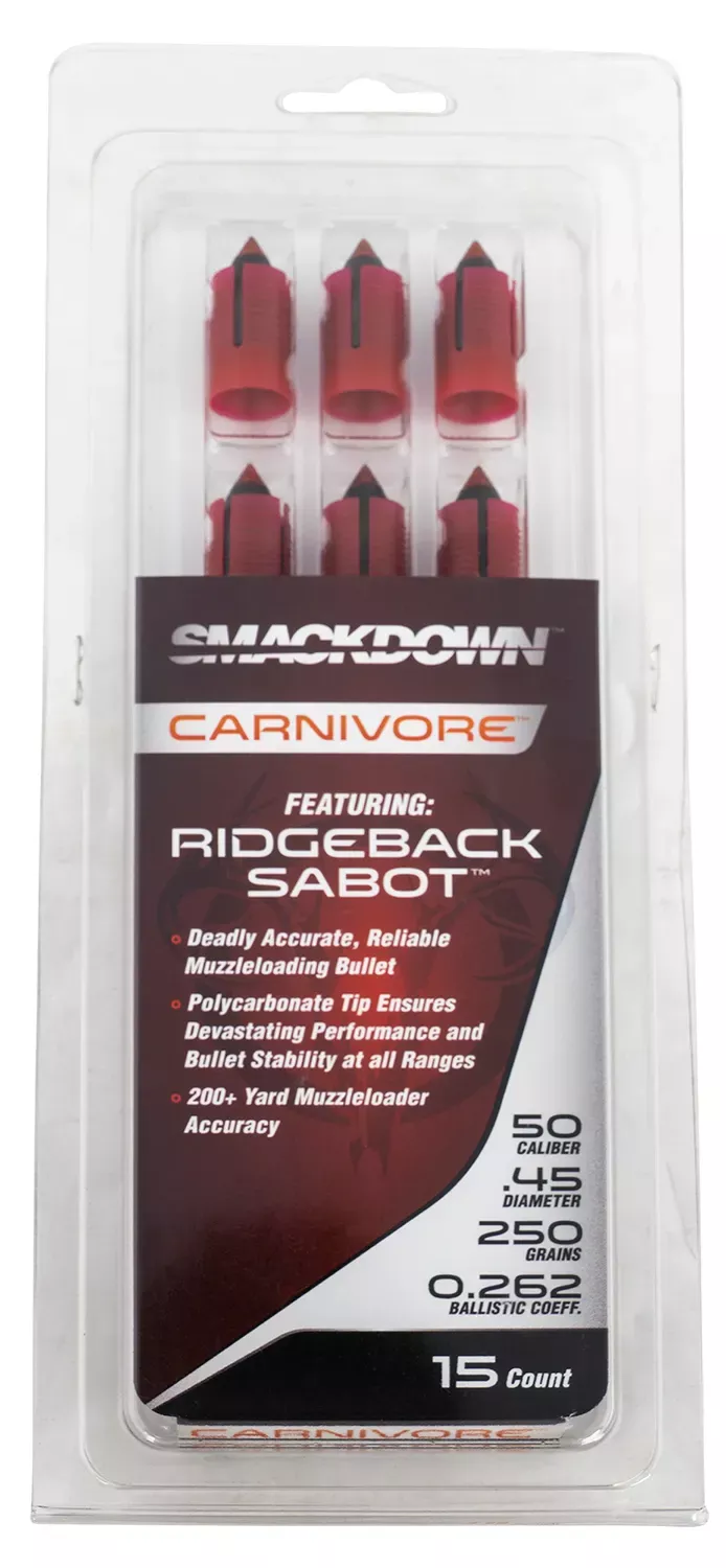 Traditions Smackdown Carnivore 50 Cal 250 gr 15