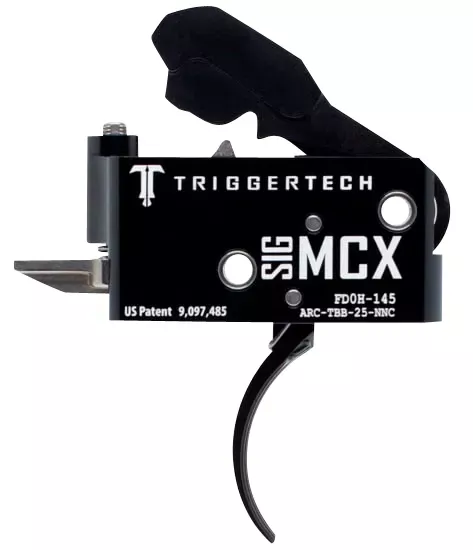 TriggerTech AdaptableTwo-Stage Flat Trigger with 2.50-5 lbs Draw Weight & Black PVD Finish for Sig MCX