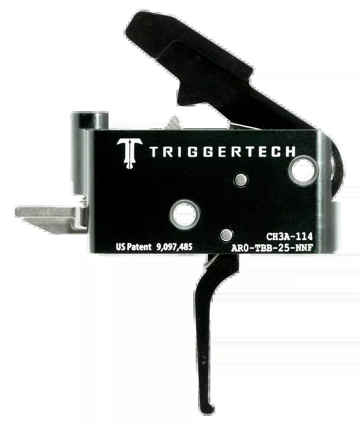 Triggertech Ar15 Adaptable Two Stage Triggers Pvd Black Straight Flat