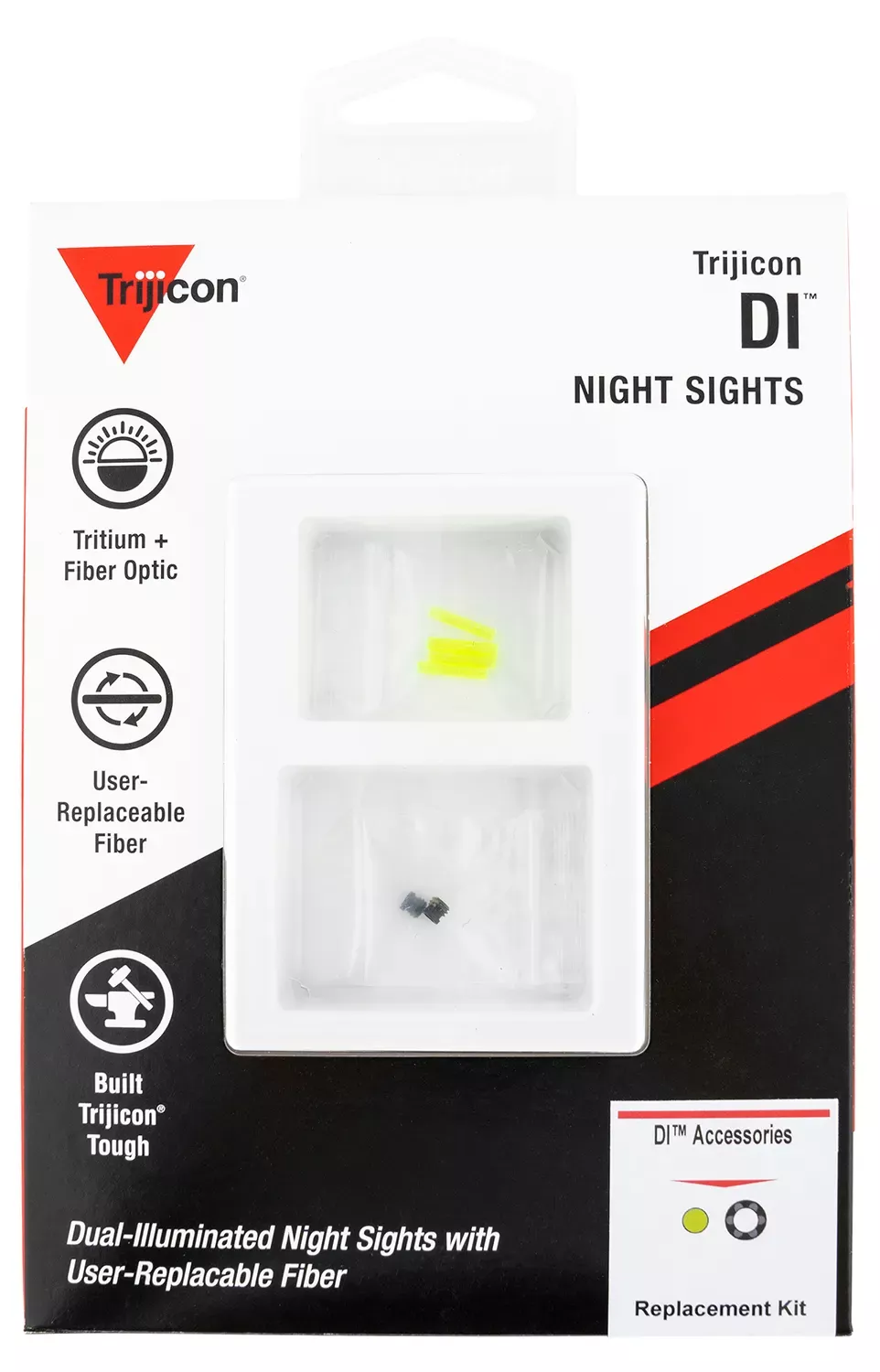 Trijicon DI Night Sight Standard Replacement Kit Green Fiber & Black Retainer
