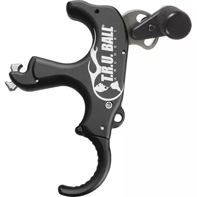 TRU Ball TRDF-BK-M Trident Flex Release, 3 Finger Aluminum, Black, Medium