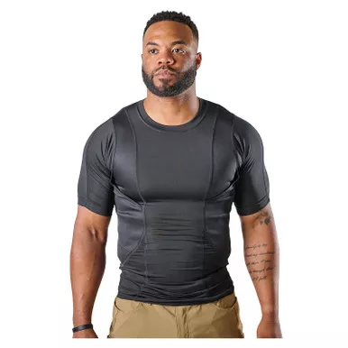 TRU-SPEC Men's Concealed Holster Carry Black Tee Shirt (1226)