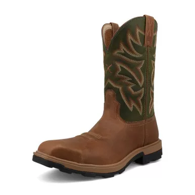 TWISTED X Men's 11in UltraLite X Ginger/Olive Branch Work Boots (MULN001)