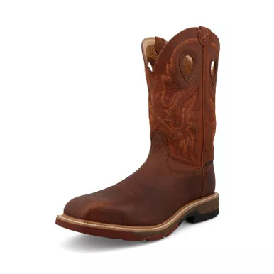 TWISTED X Men's 12in Western Ginger/Rust Work Boots (MXBNW10)