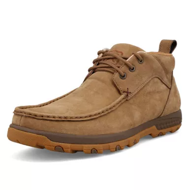 TWISTED X Men's Chukka Driving Moc Camel Casual Shoes (MXC0023)