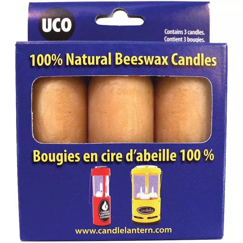 UCO Beeswa X Candles 3-Pack – Long-Lasting Travel and Camping Candles