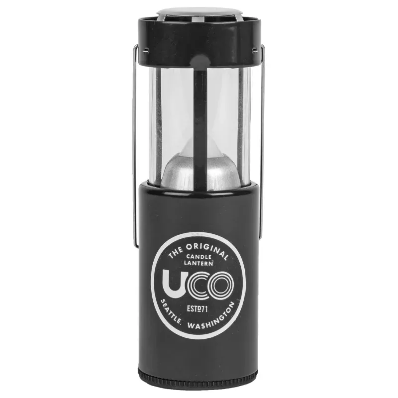 UCO Original Candle Lantern Grey – Classic Outdoor Candle Lantern with Protective Glass