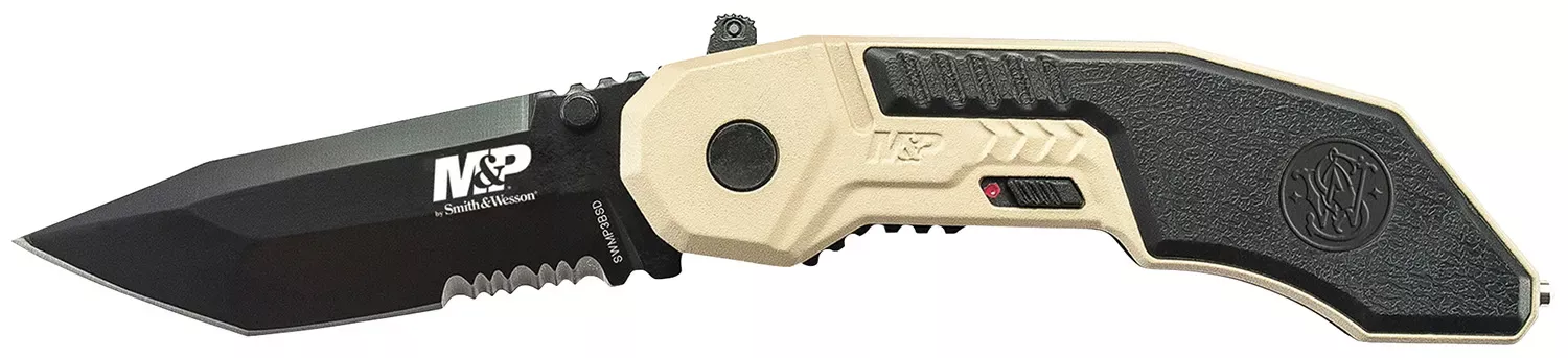 Uncle Henry M&P M.A.G.I.C. 2.80″ Folding Part Serrated Black Oxide 4034 SS Blade 4.30″ Aluminum Handle