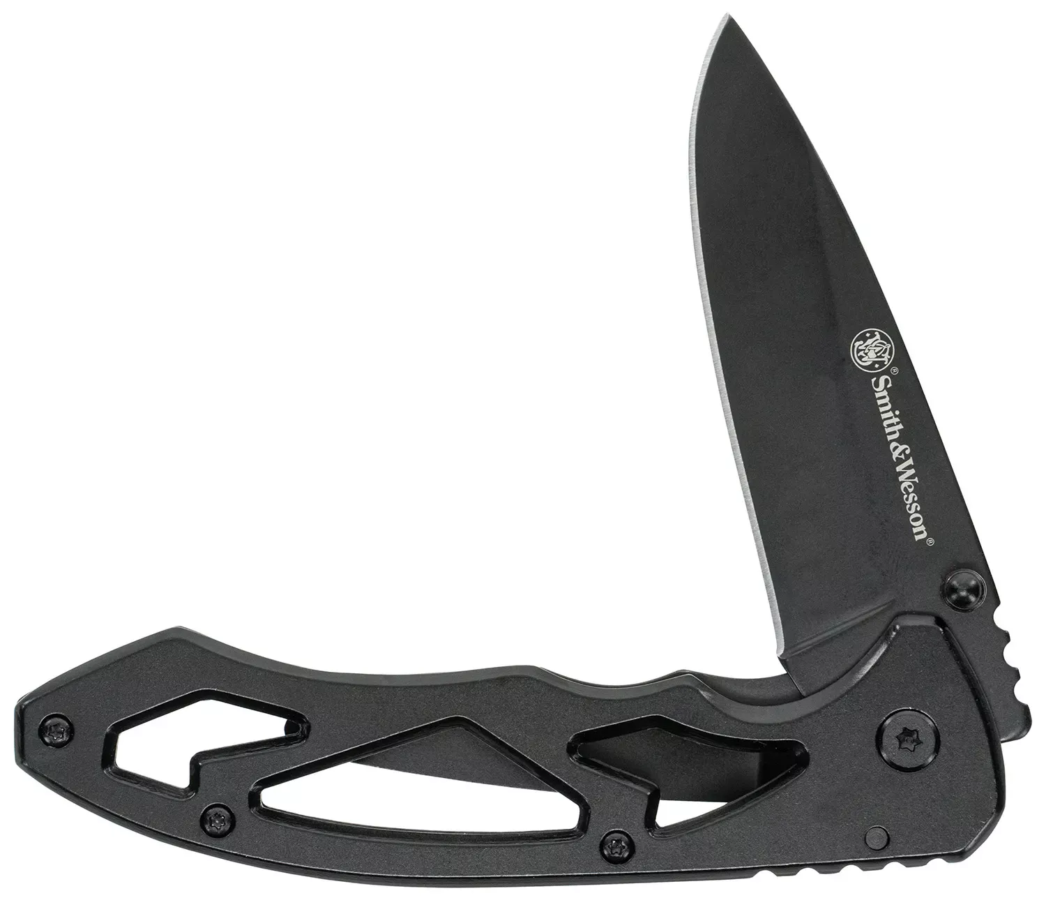 Uncle Henry Skeletonized Large 3″ Folding Drop Point Plain Stainless Steel Blade 4.40″ Handle