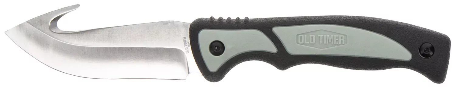 Uncle Henry Trail Boss 3.70″ Fixed Gut Hook Plain Stainless Steel Blade TPE Handle Includes Sheath