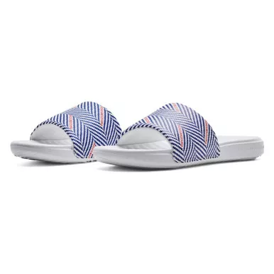UNDER ARMOUR Men's Ansa Graphic Royal/White Slides (3024434-406)