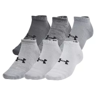 UNDER ARMOUR Unisex Essential 6-Pack Castlerock/Anthracite Low Cut Socks (1386239-025)