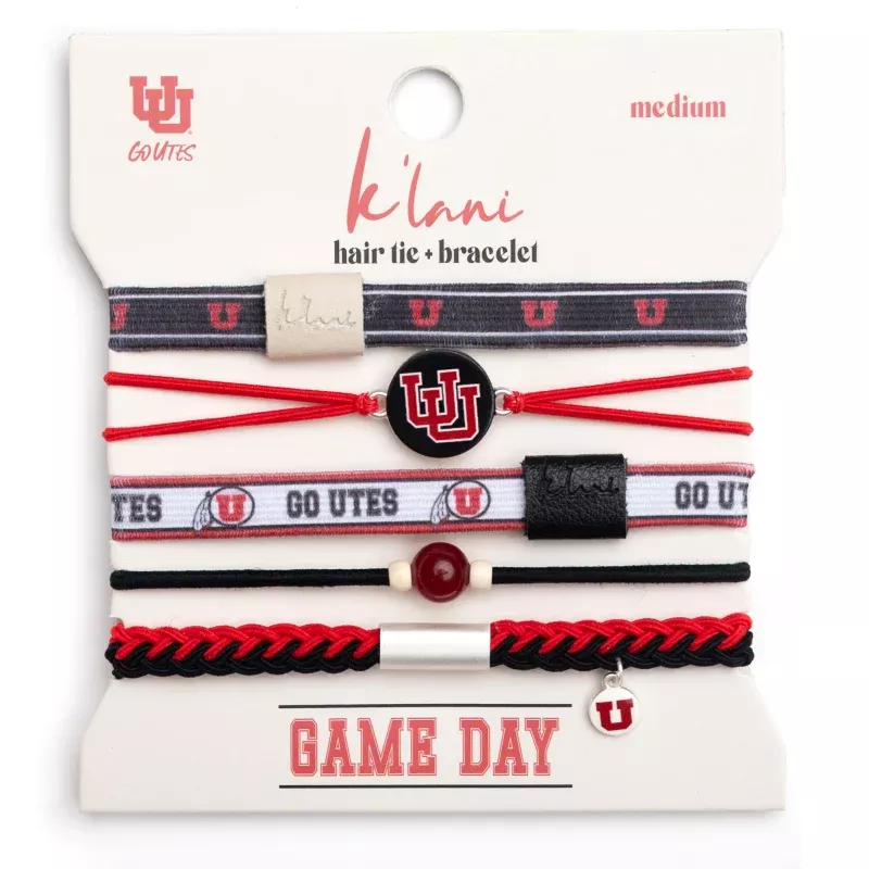 University of Utah Game Day Hair Tie Bracelets