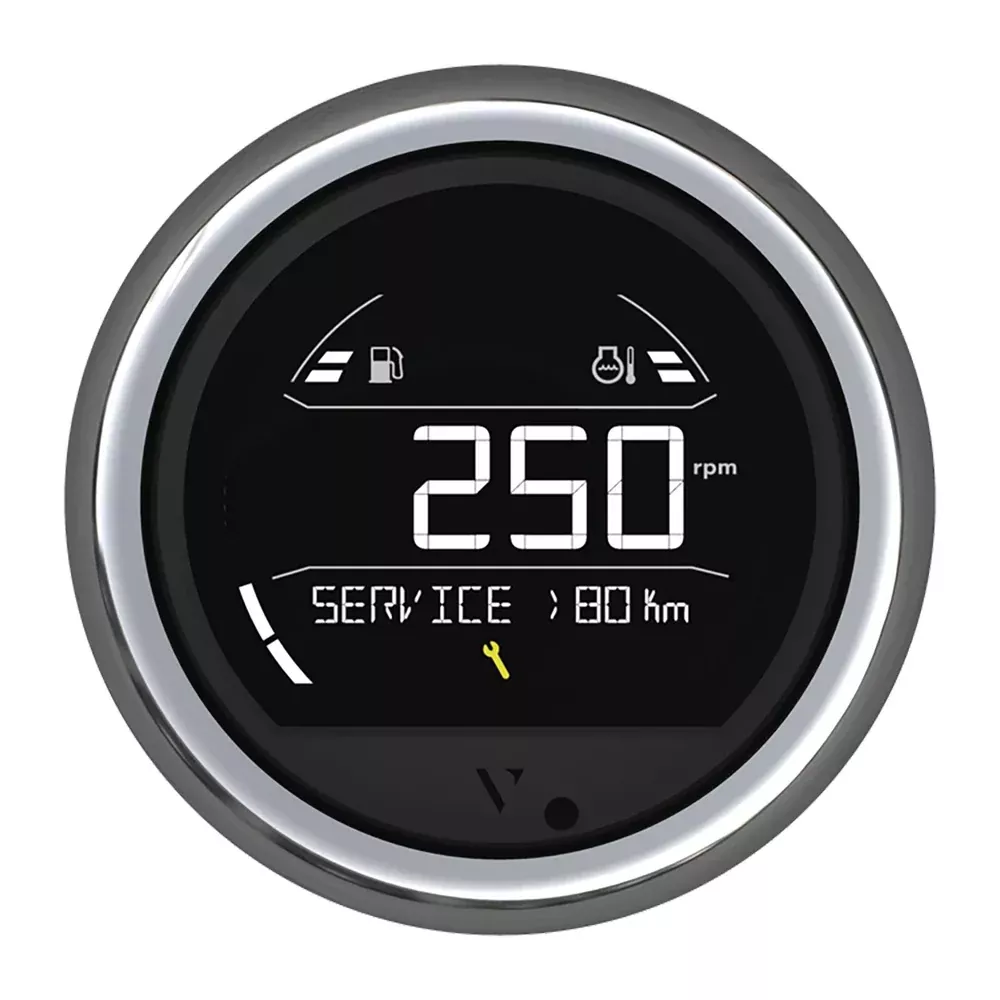 Veratron VL Digital 85 w/Round Chrome Bezel [B00205804]