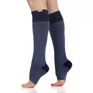 VIM&VIGR Cotton 20-30 mmHg Open Toe Compression Socks (V2C-102)