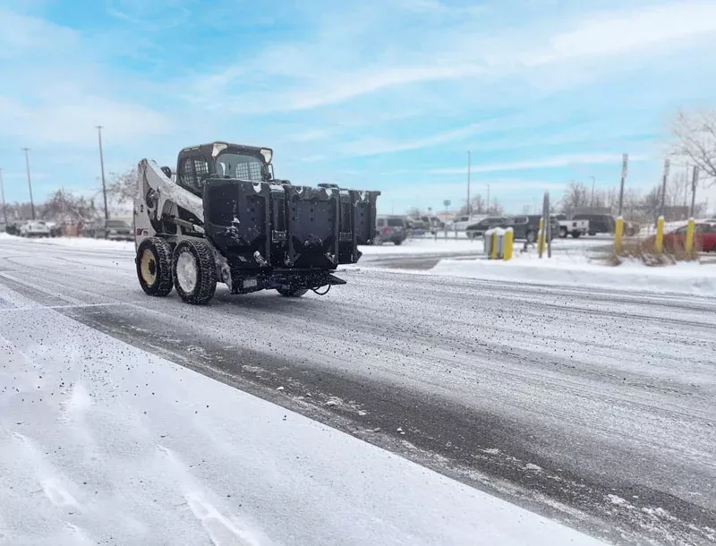 Virnig Salt Spreader | Model SLT | 56.3″ Width | 15-25 GPM | For Skid Steers