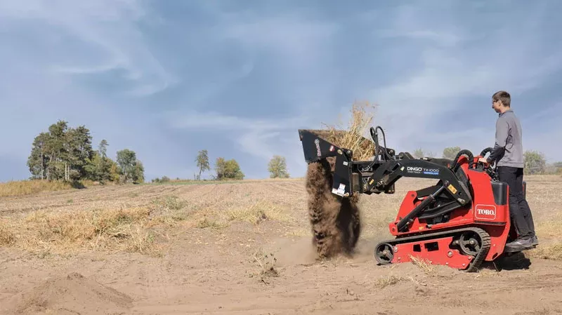 Virnig V20 Mini Skid Steer Multi-Purpose Bucket (4-in-1) | CMP Series | Widths 36″ To 54″ | 15-25 GPM | For Mini Skid Steers