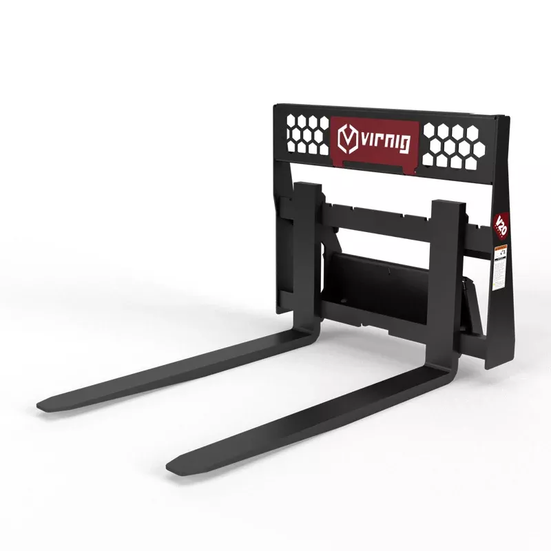 Virnig V20 Mini Skid Steer Rail Pallet Fork | Models CPF3622 & CPF4222 | Widths 36″ & 42″ | 15-25 GPM | For Mini Skid Steers