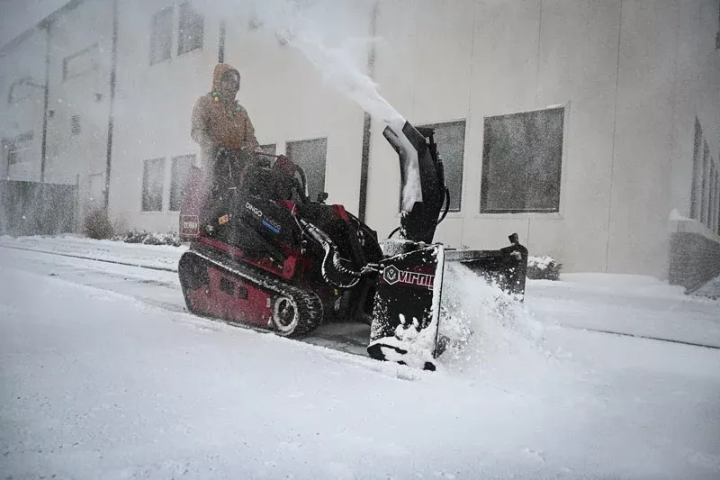 Virnig V20 Mini Skid Steer Snow Blower | Model CSB48 | Width 48″ | 10-18 GPM | For Mini Skid Steers