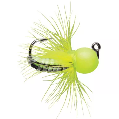 VMC Tungsten Fly Jigs 1/32 Glow Chartreuse