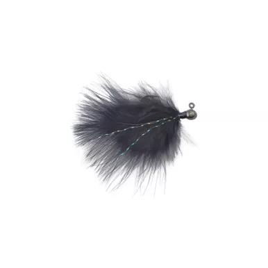 Voodoo Custom Tackle Marabou Jig Black 1/80oz