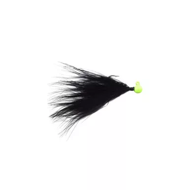 Voodoo Custom Tackle Marabou Jig Chartreuse Black 1/32oz