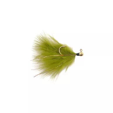 Voodoo Custom Tackle Marabou Jig Gold Olive 1/80oz