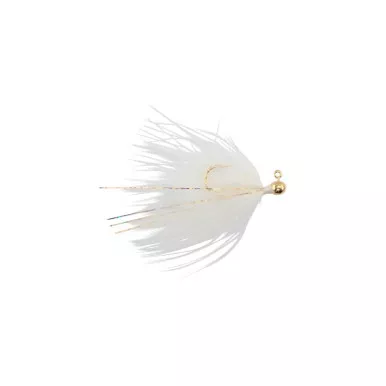 Voodoo Custom Tackle Marabou Jig Gold White 1/32oz