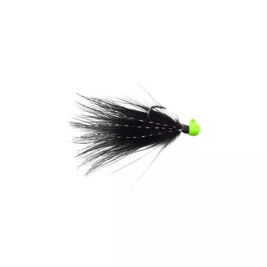 Voodoo Custom Tackle Marabou Jig Green Chartreuse Black 1/64oz