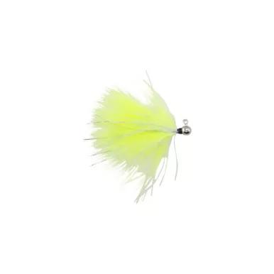 Voodoo Custom Tackle Marabou Jig Nickel Chartreuse White 1/64oz