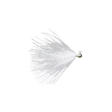 Voodoo Custom Tackle Marabou Jig Nickel White 1/80oz