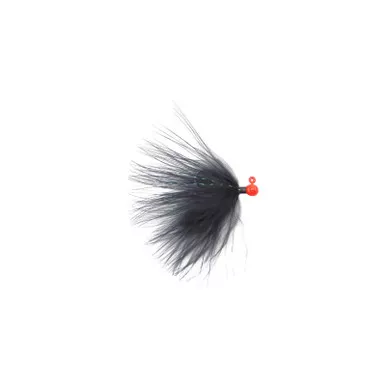 Voodoo Custom Tackle Marabou Jig Orange Black 1/16oz