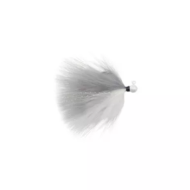 Voodoo Custom Tackle Marabou Jig Pearl Gray White 1/32oz