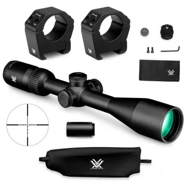 VORTEX Crossfire HD 4-12x44 Illuminated Dead-Hold 2A BDC MOA Riflescope with Sport 1in Medium Riflescope Rings (CFR-41201i+SPT1-M)