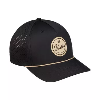 VORTEX Men's Script Patch Black Cap (225-15-BLK)