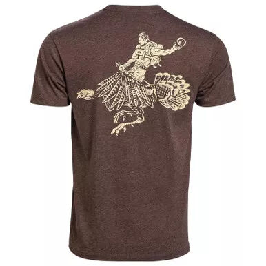 VORTEX Men's Spur Wrangler Brown Heather SS T-Shirt (126-04-BRH)