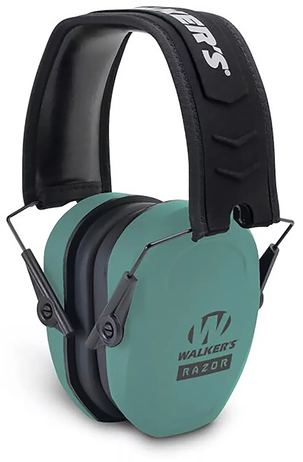 Walker’s Razor Slim Passive Muff 27 dB Over the Head Polymer Teal Ear Cups